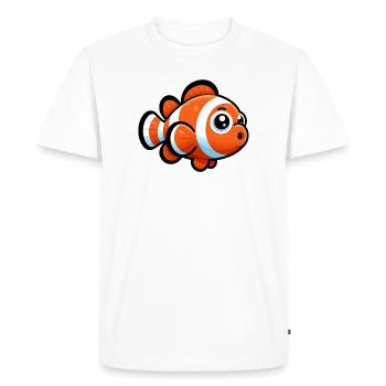 Poisson-clown - T-shirt Premium bio Homme - blanc - Devant - Nico (187cm)