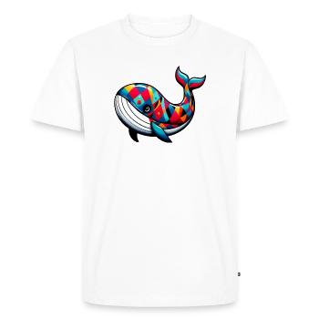 Arlequin baleine - T-shirt Premium bio Homme - blanc - Devant - Nico (187cm)