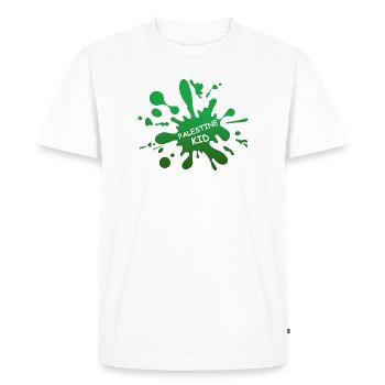 Palestine Kid Splash - T-shirt Premium bio Homme - blanc - Devant - Nico (187cm)