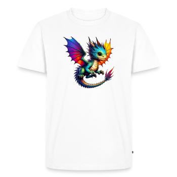 Dragon - T-shirt Premium bio Homme - blanc - Devant - Nico (187cm)