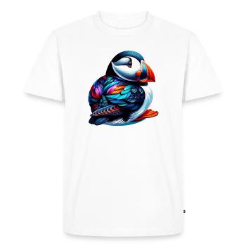 Macareux - T-shirt Premium bio Homme - blanc - Devant - Nico (187cm)