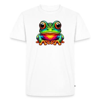 Grenouille - T-shirt Premium bio Homme - blanc - Devant - Nico (187cm)