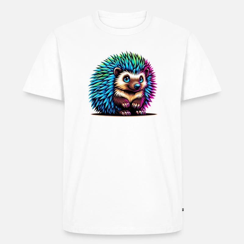 Igel - Männer Premium Bio T-Shirt - Weiß
