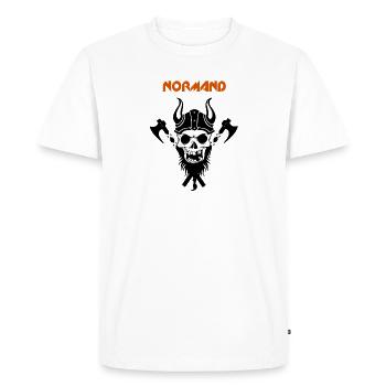 Norman - Men's Premium Organic T-Shirt - white - Front - Nico (187cm)