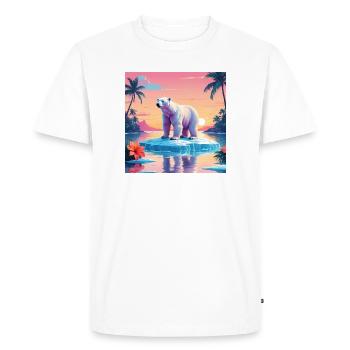 Ours blanc - T-shirt Premium bio Homme - blanc - Devant - Nico (187cm)