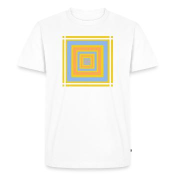 Geometric color play patterns - Men's Premium Organic T-Shirt - white - Front - Nico (187cm)