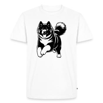 Akita américain - T-shirt Premium bio Homme - blanc - Devant - Nico (187cm)