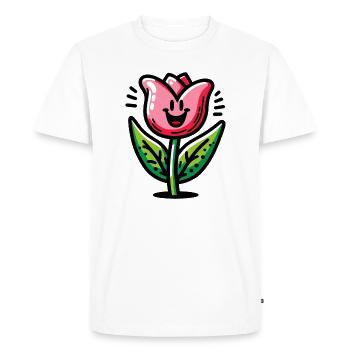 Tulip - Men's Premium Organic T-Shirt - white - Front - Nico (187cm)