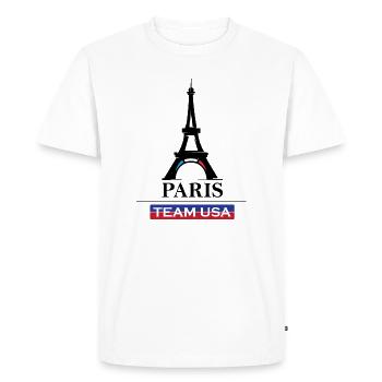 Paris team United States Sports Games Athlete Sportsman Symbol - Men's Premium Organic T-Shirt - white - Front - Nico (187cm)