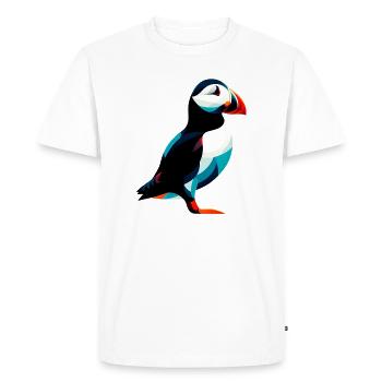Macareux - T-shirt Premium bio Homme - blanc - Devant - Nico (187cm)