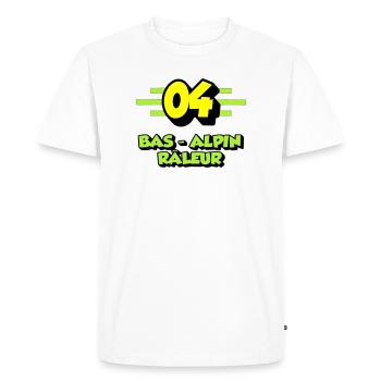 Bas-alpin râleur - T-shirt Premium bio Homme - blanc - Devant - Nico (187cm)