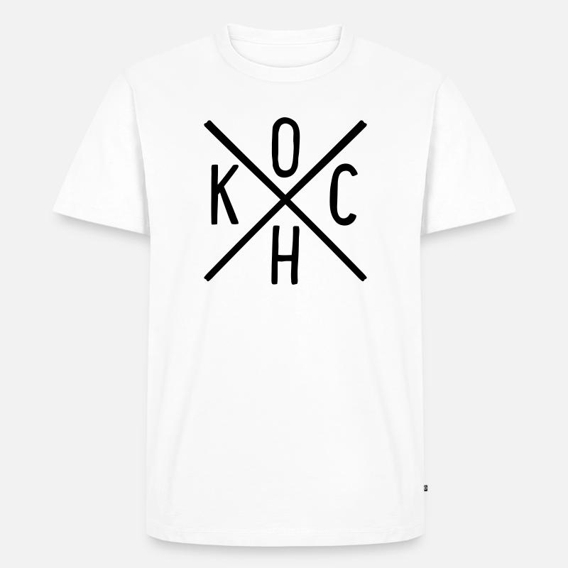 Koch - Männer Premium Bio T-Shirt - Weiß