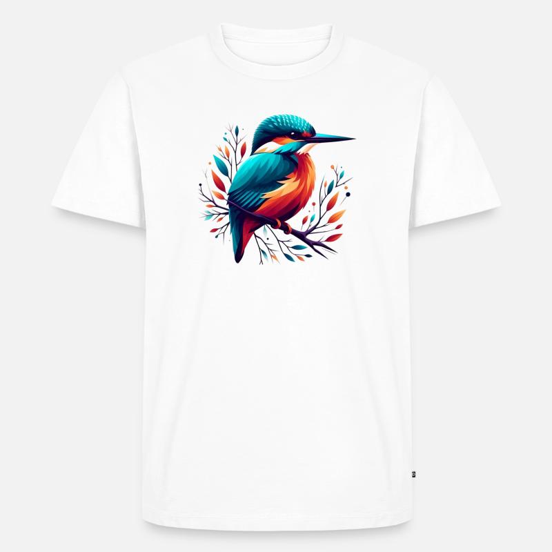 Eisvogel - Männer Premium Bio T-Shirt - Weiß