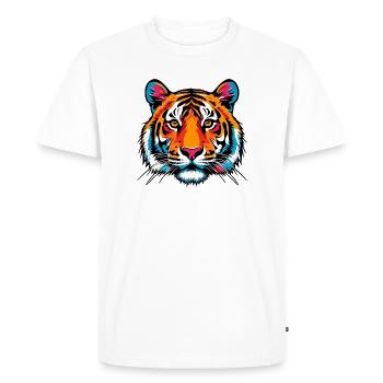 Tigre - T-shirt Premium bio Homme - blanc - Devant - Nico (187cm)