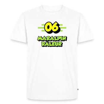 Complaining Maralpin - Men's Premium Organic T-Shirt - white - Front - Nico (187cm)