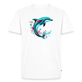 Dauphin - T-shirt Premium bio Homme - blanc - Devant - Nico (187cm)