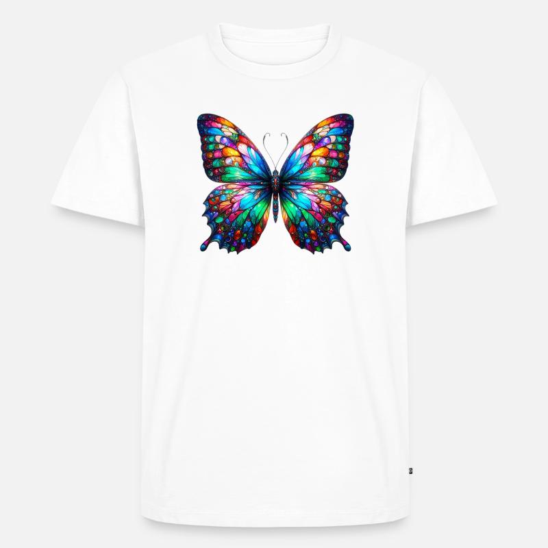 Schmetterling - Männer Premium Bio T-Shirt - Weiß