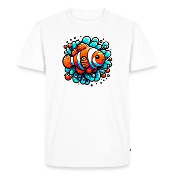 Poisson-clown - T-shirt Premium bio Homme - blanc - Devant - Nico (187cm)