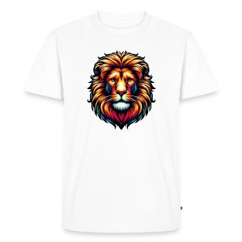 Lion - Men's Premium Organic T-Shirt - white - Front - Nico (187cm)