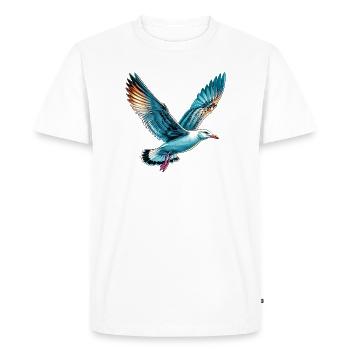 Mouette - T-shirt Premium bio Homme - blanc - Devant - Nico (187cm)