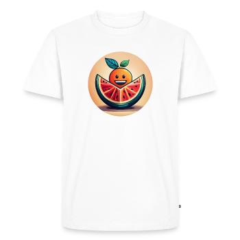 Fruity and colourful, diversity in the world - Men's Premium Organic T-Shirt - white - Front - Nico (187cm)