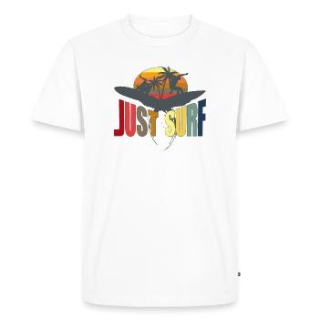 surfer - T-shirt Premium bio Homme - blanc - Devant - Nico (187cm)