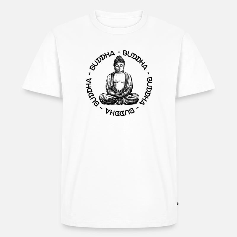 Buddha - Buddha - Buddha Liebe - Männer Premium Bio T-Shirt - Weiß