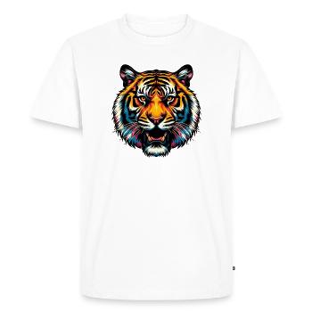 Tigre - T-shirt Premium bio Homme - blanc - Devant - Nico (187cm)