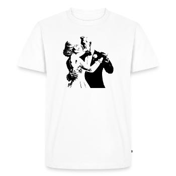 Couple de mariés - T-shirt Premium bio Homme - blanc - Devant - Nico (187cm)
