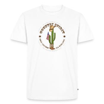 Country Spirit - T-shirt Premium bio Homme - blanc - Devant - Nico (187cm)