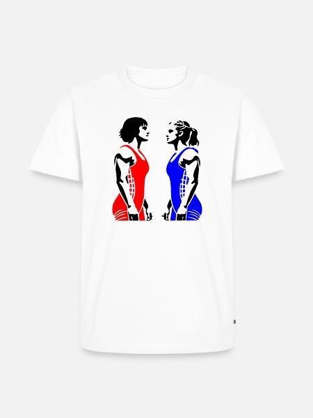 Women's Wrestling - Men's Premium Organic T-Shirt - white