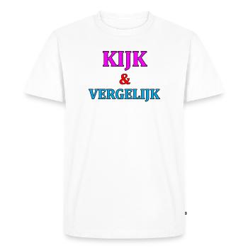 Look & Compare Motivation Imprimer - T-shirt Premium bio Homme - blanc - Devant - Nico (187cm)