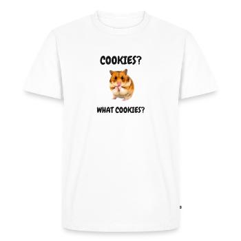 Hamster Meme Cookies Biscuits Snacking Hamster doré - T-shirt Premium bio Homme - blanc - Devant - Nico (187cm)