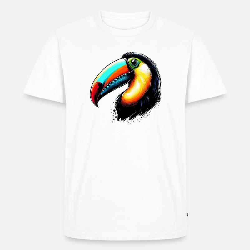 Tukan - Männer Premium Bio T-Shirt - Weiß