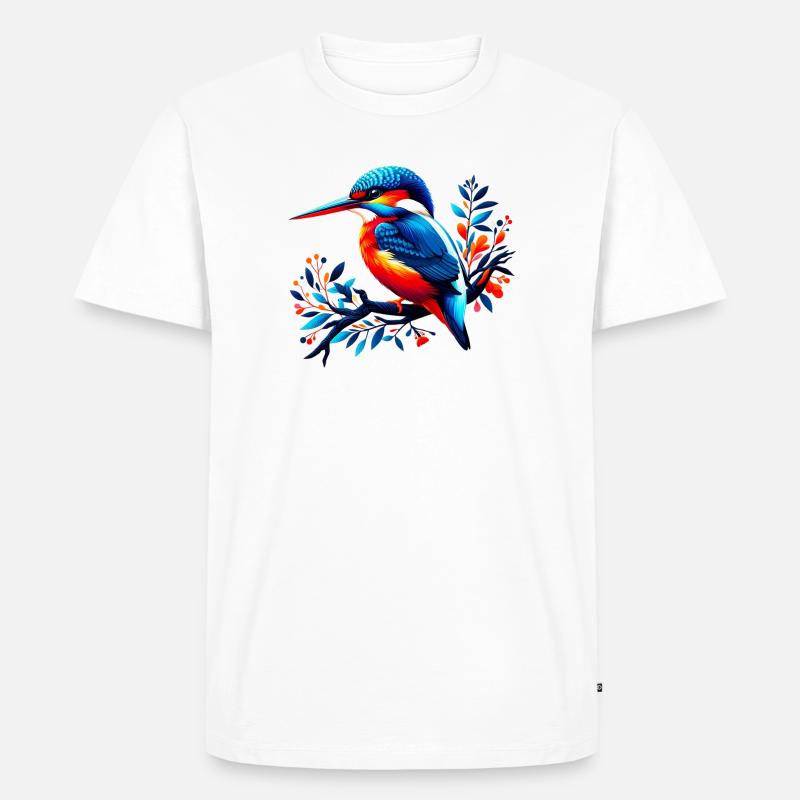 Eisvogel - Männer Premium Bio T-Shirt - Weiß