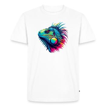 Iguana - Men's Premium Organic T-Shirt - white - Front - Nico (187cm)
