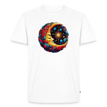 Lune - T-shirt Premium bio Homme - blanc - Devant - Nico (187cm)