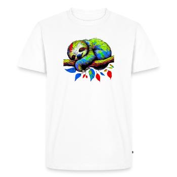 Paresse - T-shirt Premium bio Homme - blanc - Devant - Nico (187cm)