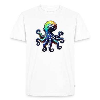 Octopus - Men's Premium Organic T-Shirt - white - Front - Nico (187cm)