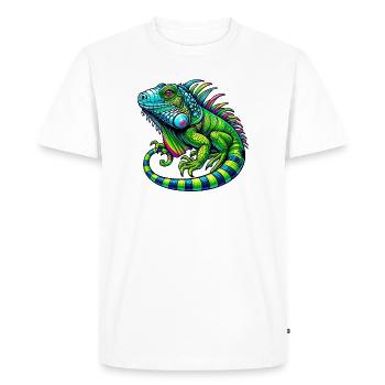 Iguane - T-shirt Premium bio Homme - blanc - Devant - Nico (187cm)