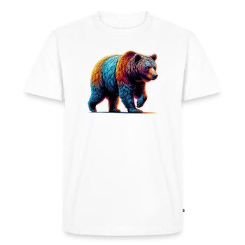 Bear - Men's Premium Organic T-Shirt - white - Front - Nico (187cm)