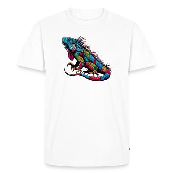 Iguane - T-shirt Premium bio Homme - blanc - Devant - Nico (187cm)