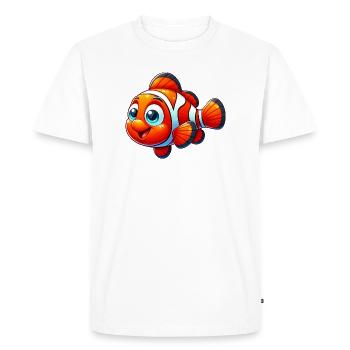 Poisson-clown - T-shirt Premium bio Homme - blanc - Devant - Nico (187cm)