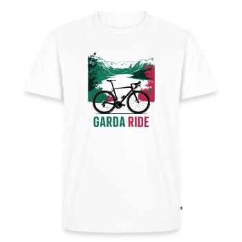 Garda Ride Scenic Cycling Design - Men's Premium Organic T-Shirt - white - Front - Nico (187cm)