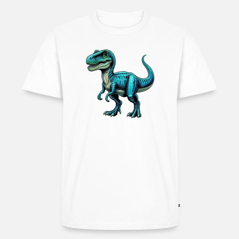 Dinosaurier - Männer Premium Bio T-Shirt - Weiß