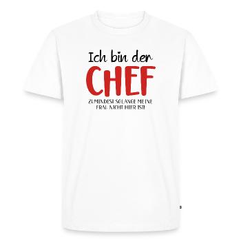 Culinary art CHEF motif - Men's Premium Organic T-Shirt - white - Front - Nico (187cm)