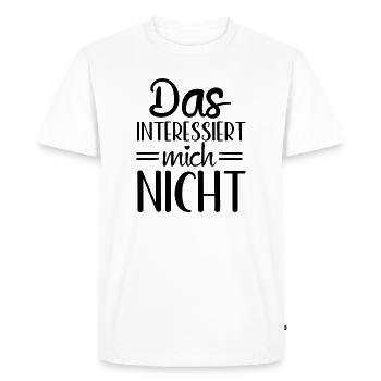 Intérêt intéressant Curieux - T-shirt Premium bio Homme - blanc - Devant - Nico (187cm)
