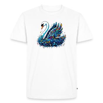 Swan - Men's Premium Organic T-Shirt - white - Front - Nico (187cm)