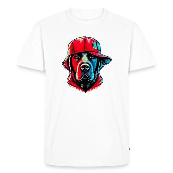 Chien - T-shirt Premium bio Homme - blanc - Devant - Nico (187cm)