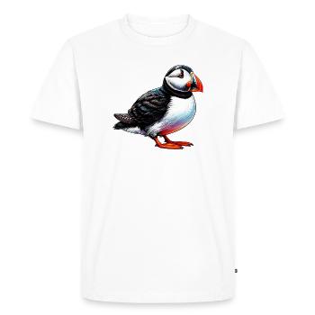 Macareux - T-shirt Premium bio Homme - blanc - Devant - Nico (187cm)